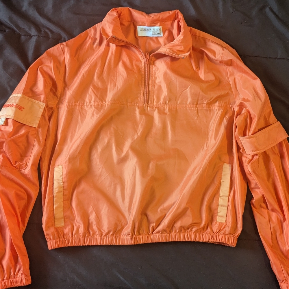 Frankie Orange Crop Windbreaker